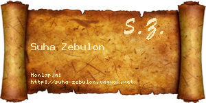 Suha Zebulon névjegykártya